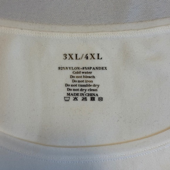 Shein Short Sleeve Bodysuit NWOT 3XL 4XL Snap Crotch Tummy Control Shapewear # - Picture 5 of 7